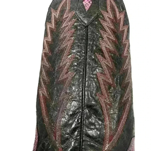 Johnny Ringo Women’s Marble Exotic Pink Black Cowgirl Western Boots Size 9.5 B - Picture 10 of 16